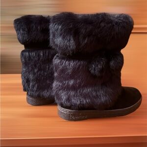 Bearpaw Suede and Rabbit fur boots